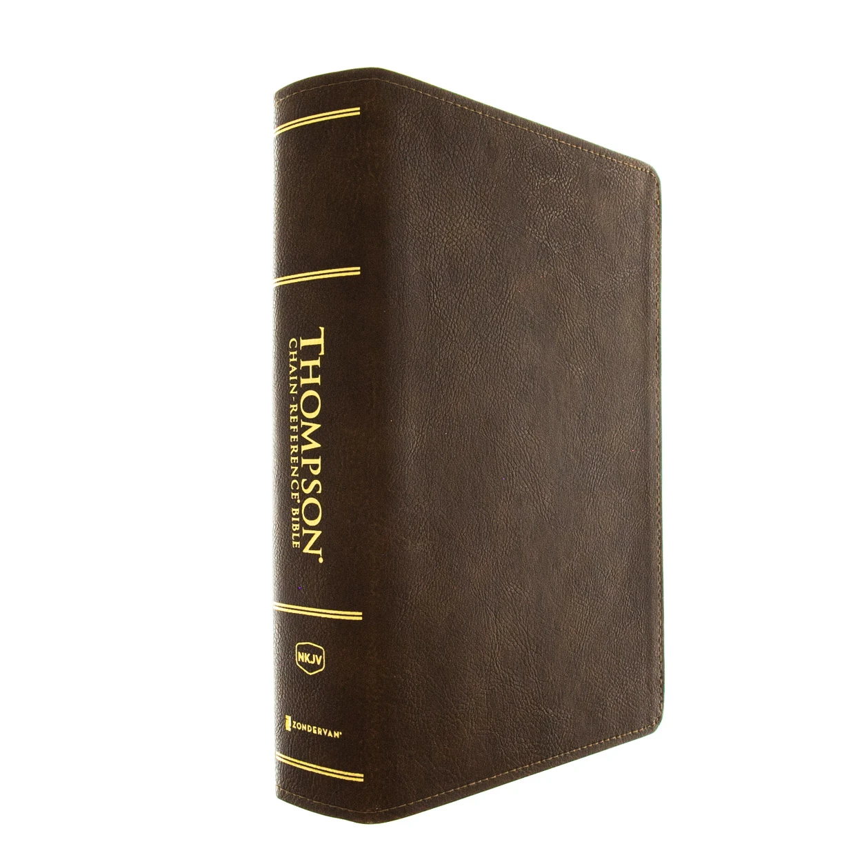 Zondervan NKJV, Thompson Chain-Reference Bible, Leathersoft, Brown, Red Letter - Image 3
