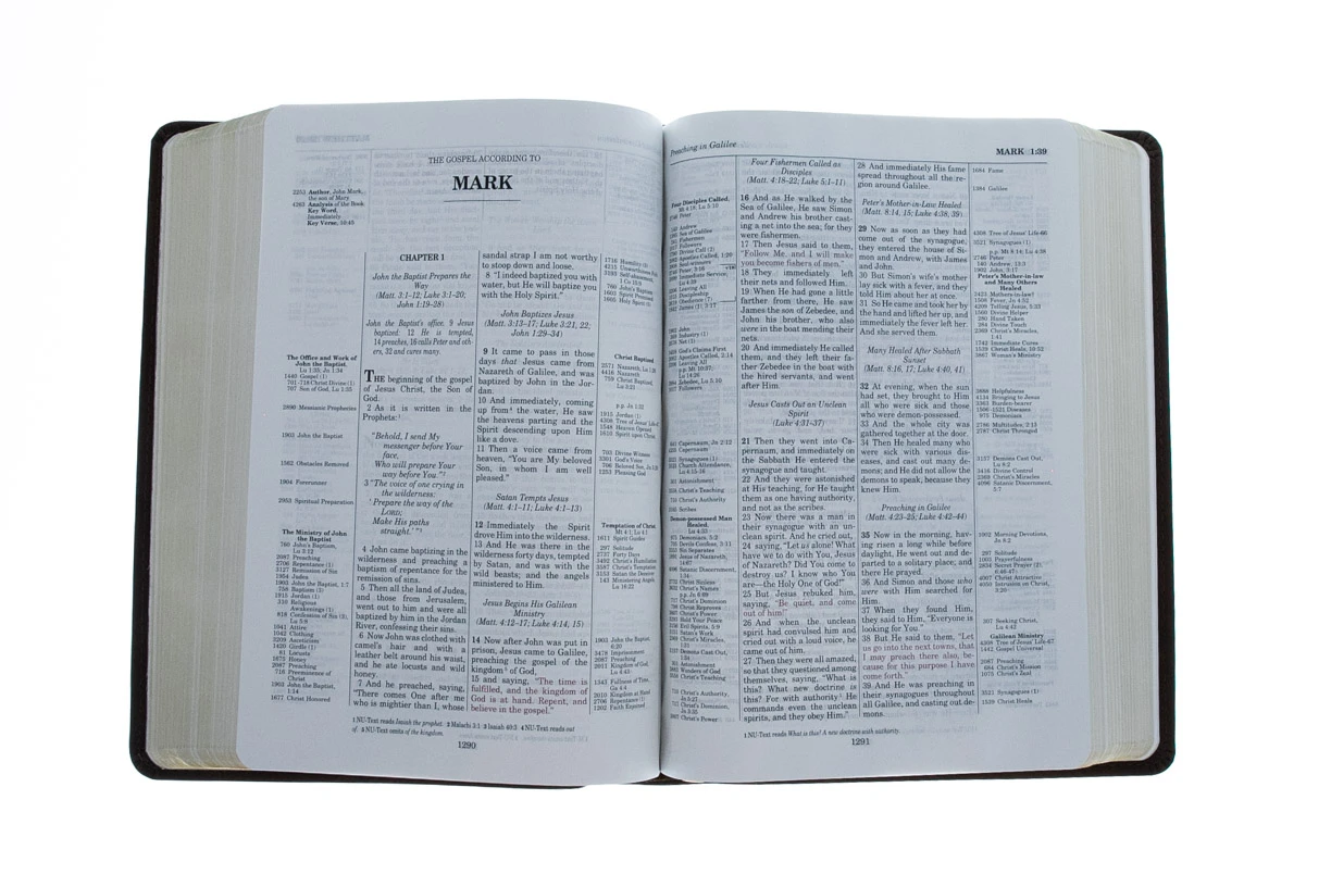 Zondervan NKJV, Thompson Chain-Reference Bible, Leathersoft, Brown, Red Letter - Image 5