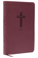 NKJV Value Thinline Bible, Standard Print, Imitation Leather, Burgundy, Red Lett