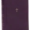 Thomas Nelson NKJV Compact Paragraph-Style Bible Purple Leathersoft With Zipper