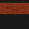 Tyndale House Publishing NLT Giant Print Bible TuTone Red Letter, LeatherLike, Brown/Tan