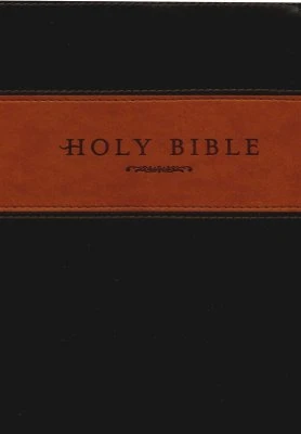Tyndale House Publishing NLT Giant Print Bible TuTone Red Letter, LeatherLike, Brown/Tan