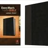 Audience: Men NLT Every Man’s Bible -Large Print Imitation Leather, Black/Onyx