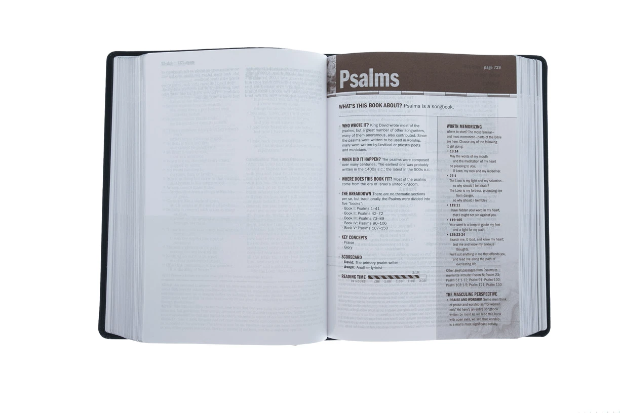 Audience: Men NLT Every Man’s Bible -Large Print Imitation Leather, Black/Onyx - Image 5