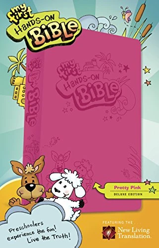 Tyndale House Publishing NLT2 My First Hands-On Bible-Pretty Pink LeatherLike