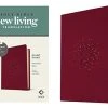 Tyndale House Publishing NLT Personal Size Giant Print Bible, Filament Enabled Edition (Red Letter, Leath