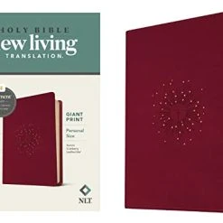 Tyndale House Publishing NLT Personal Size Giant Print Bible, Filament Enabled Edition (Red Letter, Leath