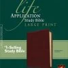 NLT Life Application Study Bible Large Print Brown Imitation Leather