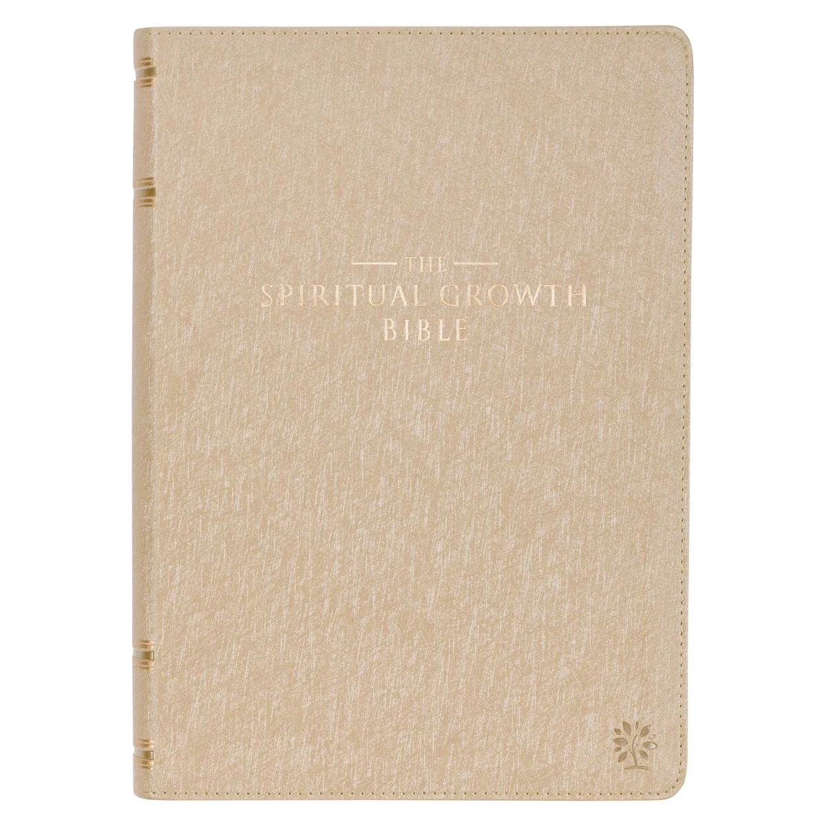Christian Art Gifts NLT Pearlescent Taupe Faux Leather Spiritual Growth Bible