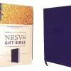 Zondervan NRSVUE Gift Bible, Leathersoft, Blue, Comfort Print