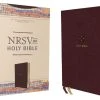 Zondervan NRSVUE Holy Bible, Leathersoft, Burgundy, Comfort Print