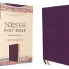 Zondervan NRSVUE Holy Bible, Personal Size, Leathersoft, Purple, Comfort Print