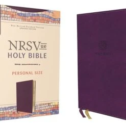 Zondervan NRSVUE Holy Bible, Personal Size, Leathersoft, Purple, Comfort Print